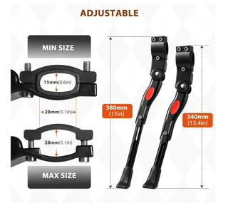 Caballete lateral ajustable para bicicleta Vinabo