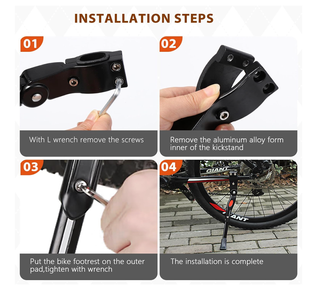 Caballete lateral ajustable para bicicleta Vinabo