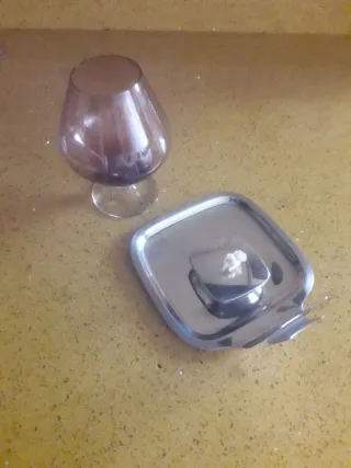 Copa de coñac con calentador