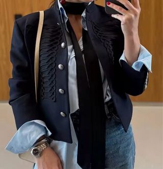 Chaqueta Napoleón azul marino