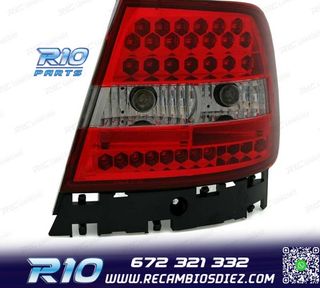PILOTOS AUDI A4 B5 94-00 LED ROJO CROMO