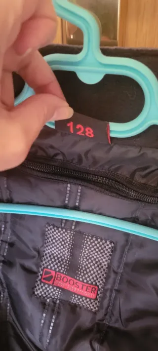 Chaqueta moto infantil gris y rosa