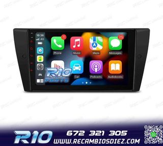 RADIO GPS ANDROID 14 BMW E90 E91 E92 E93 PANTALLA 9" TACTIL