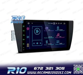 RADIO GPS ANDROID 14 BMW E90 E91 E92 E93 PANTALLA 9" TACTIL