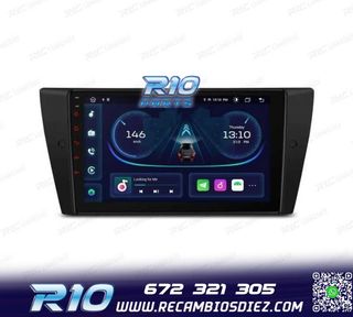 RADIO GPS ANDROID 14 BMW E90 E91 E92 E93 PANTALLA 9" TACTIL