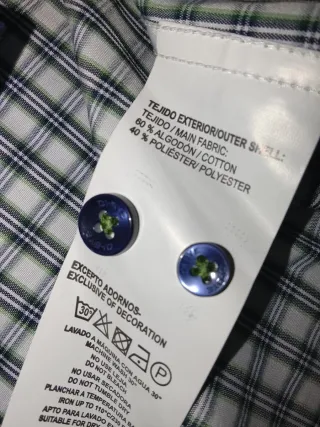 Camisa de cuadros hombre nueva