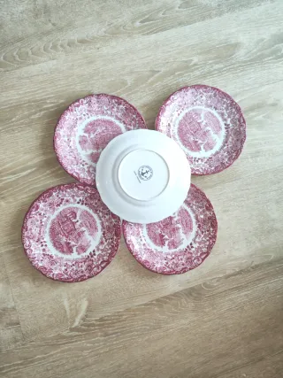 6 Platos Postre La Cartuja Sevilla 22cm