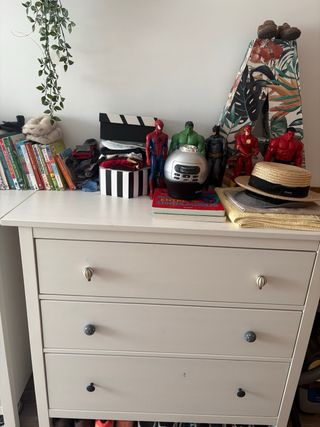 Cajoneras infantiles de madera color blanco