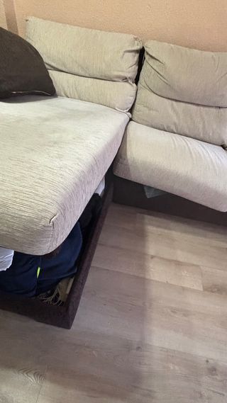 Chaiselongue convertible con canapé abatible