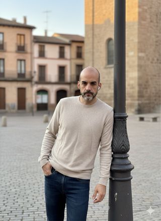 Jersey Massimo Dutti Crema Talla L