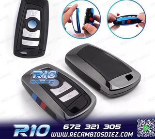FUNDA CARCASA LLAVE BMW CUADRADA GRIS