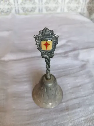 Lotto di 5 campanelle decorative argentate