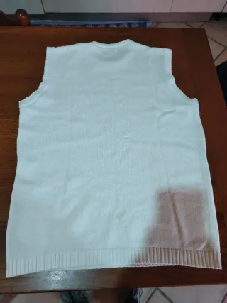 Maglia smanicata bianca