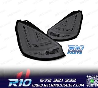 PILOTOS FORD FIESTA MK7 08-12 LIGHT BAR FONDO CROMO AHUMADO