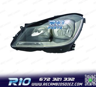 FARO IZQ MERCEDES CLASE C W204 10-14 FONDO NEGRO