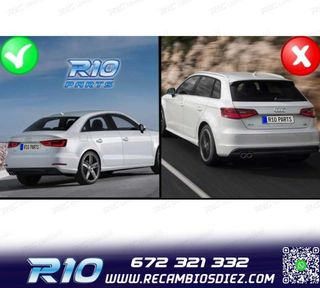 DIFUSOR AUDI A3 8V 12-16 LOOK RS + COLAS ESCAPE