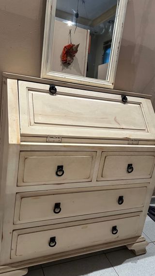 Mueble buró con espejo