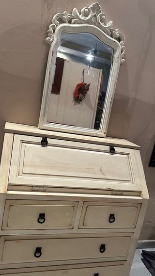 Mueble buró con espejo