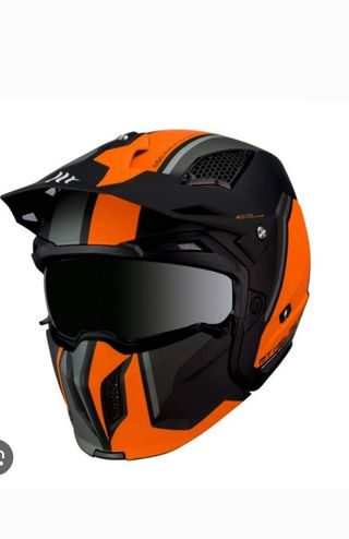 Casco MT Street Fighter Naranja KTM Negro talla M