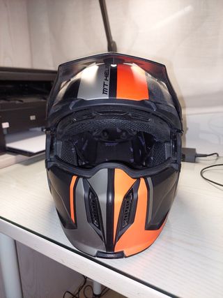 Casco MT Street Fighter Naranja KTM Negro talla M