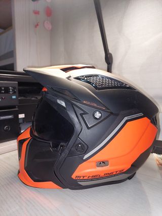 Casco MT Street Fighter Naranja KTM Negro talla M