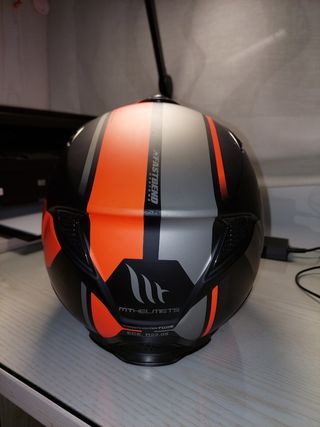 Casco MT Street Fighter Naranja KTM Negro talla M