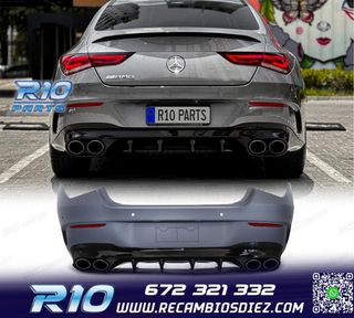 PARAGOLPES TRASERO MERCEDES CLA W118 LOOK AMG CLA45S 19-23