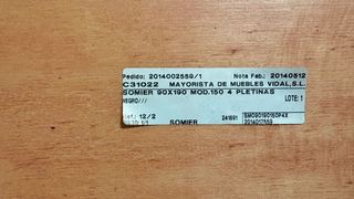 Somier 90x190 y travesaños metálicos