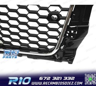 PARRILLA AUDI A3 8V 12-16 LOOK RS3 NEGRO CROMO