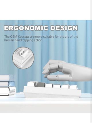 Teclado Mecánico A.JAZZ AK820 Gris/Blanco