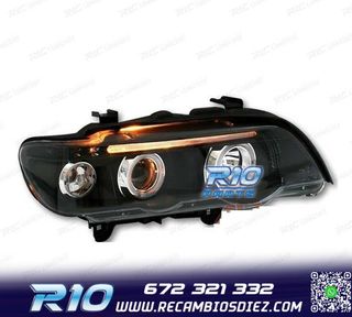 FAROS BMW X5 E53 99-03 FONDO NEGRO OJOS ANGEL
