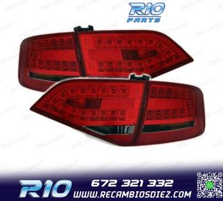 PILOTOS AUDI A4 B8 07-11 LED ROJO AHUMADO