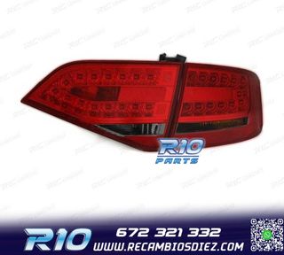 PILOTOS AUDI A4 B8 07-11 LED ROJO AHUMADO