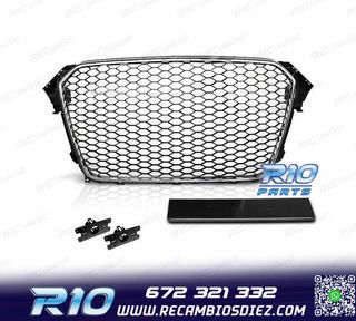 PARRILLA AUDI A4 B8 11-15 CROMO NEGRO LOOK RS