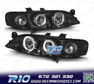 FAROS PARA OPEL VECTRA B 96-98 OJOS ANGEL FONDO NEGRO