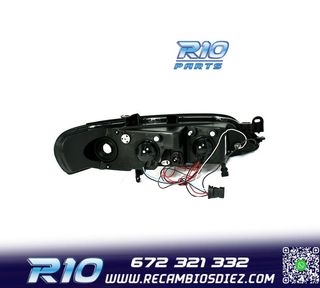 FAROS PARA OPEL VECTRA B 96-98 OJOS ANGEL FONDO NEGRO