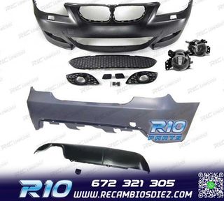 KIT CARROCERIA BMW E60 03-07 LOOK M5 SRA + NIEBLAS