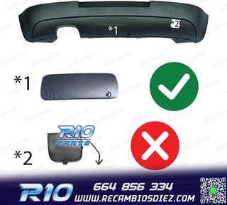 DIFUSOR VOLKSWAGEN VW GOLF 5 03-08 LOOK GTI GANCHO REMOLQUE