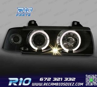 FAROS BMW E36 90-99 FONDO NEGRO OJOS ANGEL