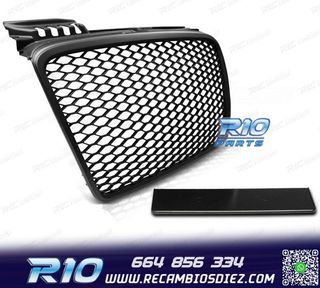 PARRILLA AUDI A4 B7 04-09 LOOK RS NEGRO BRILLO