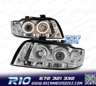 FAROS OJOS ANGEL AUDI A4 00-04 OJOS ANGEL CROMADOS