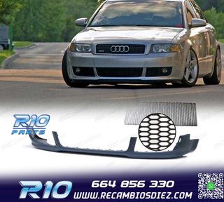 SPOILER LIP FRONTAL DELANTERO AUDI A4 S LINE 00-04 + REJILLA