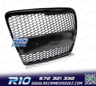 PARRILLA AUDI A6 C6 04-08 LOOK RS NEGRO BRILLO