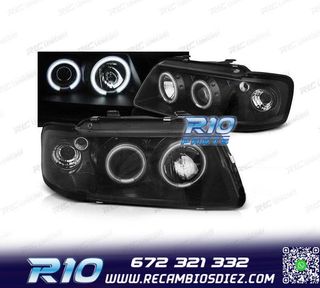 FAROS AUDI A3 8L 96-00 OJOS ANGEL CCFL FONDO NEGRO
