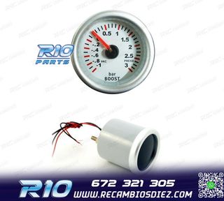 RELOJ PRESIÓN TURBO FONDO BLANCO ILUMINADO