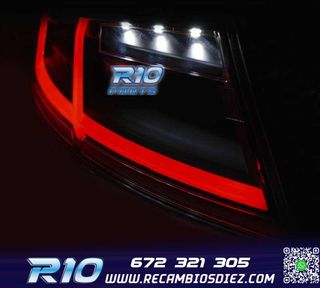 PILOTOS AUDI TT 06-14 FULL LED LIGHT BAR ROJO AHUMADO DINAMI