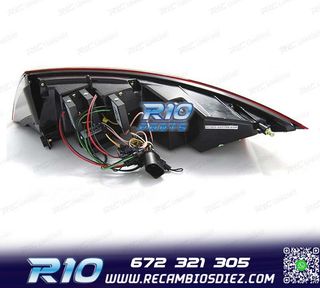 PILOTOS AUDI TT 06-14 FULL LED LIGHT BAR ROJO AHUMADO DINAMI