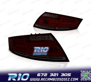 PILOTOS AUDI TT 06-14 FULL LED LIGHT BAR ROJO AHUMADO DINAMI