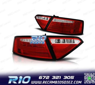 PILOTOS AUDI A5 07-11 LIGHT BAR ROJO CROMO