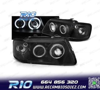 FAROS AUDI A3 8L 96-00 OJOS ANGEL CCFL FONDO NEGRO